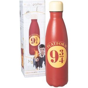 Grupo Erik Harry Potter Waterfles Platform 9 3/4 500 ml Warm & Koud Water Fles, Metaal, Leuk Potter Gifts, Merchandise Grupo Erik Harry Potter Waterfles Platform 9 3/4 500 ml Warm & Koud Water Fles, Metaal, Leuk Potter Gifts, Merchandise