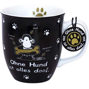 Sheepworld 45704 Tasse mit Motivdruck "Ohne Hund ist alles doof.", mit Geschenktag Sheepworld 45704 Tasse mit Motivdruck "Ohne Hund ist alles doof.", mit Geschenktag