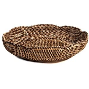 H&H Rond dienblad van rotan, 30 x 6 cm H&H Rond dienblad van rotan, 30 x 6 cm
