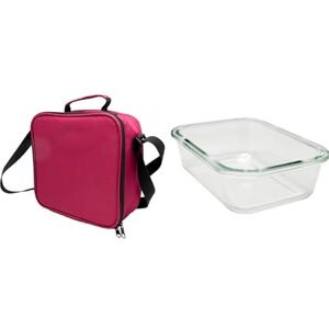 NERTHUS FIH 1501 zwarte thermische lunchtas met glazen vershouddoos 1 l isolerende tas met handvat ideaal voor werk kantoor NERTHUS FIH 1501 zwarte thermische lunchtas met glazen vershouddoos 1 l isolerende tas met handvat ideaal voor werk kantoor