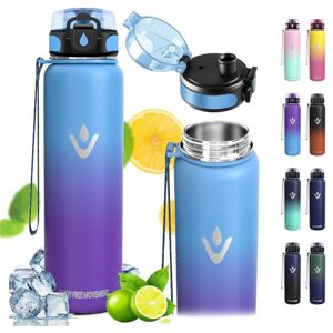 Vikaster Thermosfles drinkfles 1 l, roestvrij stalen fles, 18/8 thermosfles, vacuüm geïsoleerde thermosfles, sportfles, drinkfles voor warme dranken, koud, outdoor Vikaster Thermosfles drinkfles 1 l, roestvrij stalen fles, 18/8 thermosfles, vacuüm geïsoleerde thermosfles, sportfles, drinkfles voor warme dranken, koud, outdoor