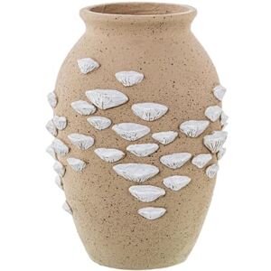 DRW Vloervaas van keramiek met decoratieve keramische schalen van natuur, 24 x 24 x 32 cm DRW Vloervaas van keramiek met decoratieve keramische schalen van natuur, 24 x 24 x 32 cm