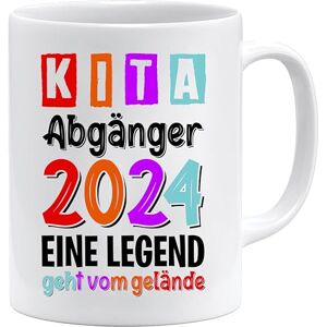 Jungle Mug Mok met spreuk Kinderen 'Kita Abganger 2024' voor het afstuderen van de kleuterschool voor kinderen examen cadeau schoolafstuderen cadeau (wit) Jungle Mug Mok met spreuk Kinderen 'Kita Abganger 2024' voor het afstuderen van de kleuterschool voor kinderen examen cadeau schoolafstuderen cadeau (wit)