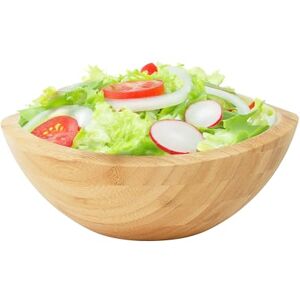 Relaxdays slakom bamboe ovaal serveerschaal voor salades en snacks, 10x25x23 cm, natuur Relaxdays slakom bamboe ovaal serveerschaal voor salades en snacks, 10x25x23 cm, natuur