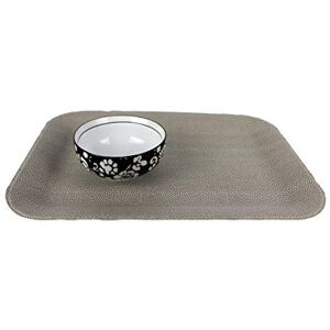 SIGNATURE HOME COLLECTION Plat koffiedienblad in rokenhuid-look, kunstleer, grijs, groot SIGNATURE HOME COLLECTION Plat koffiedienblad in rokenhuid-look, kunstleer, grijs, groot