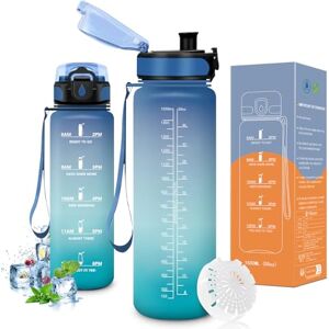 Vikaster Waterfles, drinkfles 1,5 l, grote drinkfles, geschikt voor koolzuurhoudende dranken, lekvrij, sportfles voor fitness, outdoor Vikaster Waterfles, drinkfles 1,5 l, grote drinkfles, geschikt voor koolzuurhoudende dranken, lekvrij, sportfles voor fitness, outdoor