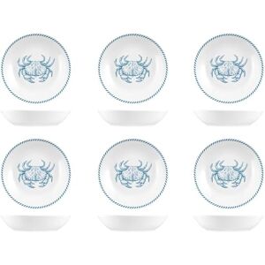 H&H Set van 6 soepborden, lijn Ocean, Ø 20 cm, van aardewerk, vaatwasmachinebestendig H&H Set van 6 soepborden, lijn Ocean, Ø 20 cm, van aardewerk, vaatwasmachinebestendig