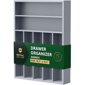 ROYAL CRAFT WOOD Bamboe Keuken Lade Organizer Zilverwerk Organizer/Gebruiksvoorwerp Houder en Bestek Lade (Grijs) ROYAL CRAFT WOOD Bamboe Keuken Lade Organizer Zilverwerk Organizer/Gebruiksvoorwerp Houder en Bestek Lade (Grijs)