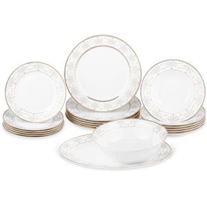 MULTI CASA MEX Wit, zilver OSAKA 20-delige serviesset MULTI CASA MEX Wit, zilver OSAKA 20-delige serviesset