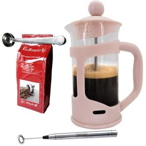 NERTHUS FIH 1131 set Franse pers 350 ml zalmkleur melkopschuimer melklepel en koffietang NERTHUS FIH 1131 set Franse pers 350 ml zalmkleur melkopschuimer melklepel en koffietang