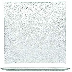 H&H Drops Set 6 borden vierkant glas 25cm H&H Drops Set 6 borden vierkant glas 25cm