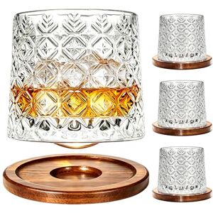 Uten Draaibaar ouderwets glas, 275 ml kristallen whiskyglas set van 4, ho onderzetter, verdikking, gebruikt als rumglas, cocktailbeker, koffiekop, melkbeker om te ontspannen en stress te verminderen Uten Draaibaar ouderwets glas, 275 ml kristallen whiskyglas set van 4, ho onderzetter, verdikking, gebruikt als rumglas, cocktailbeker, koffiekop, melkbeker om te ontspannen en stress te verminderen