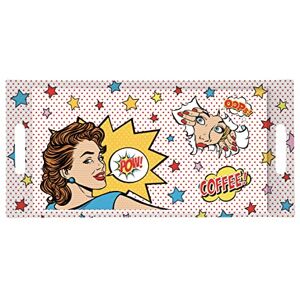 EASY LIFE Pop Art dienblad, melamine, 40 x 19 cm EASY LIFE Pop Art dienblad, melamine, 40 x 19 cm