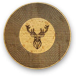 Engraved House "Deer" Beuken Hout Onderzetter Engraved House "Deer" Beuken Hout Onderzetter