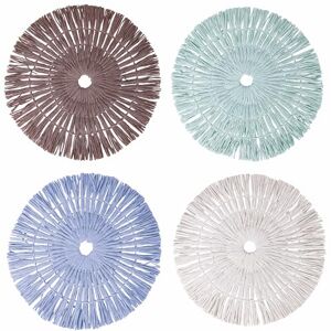Tivoli Tafelset rond Ø 38 cm van gevlochten papier, 4 tinten Tivoli Tafelset rond Ø 38 cm van gevlochten papier, 4 tinten