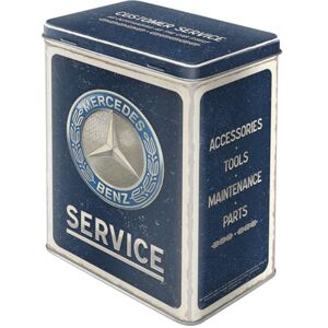 ART Retro voorraadblik L, 3 l, Mercedes-Benz – Service Emblem Blue – Cadeau idee voor Mercedes-Benz fans, Official License Product (OLP), grote koffiedoos van blik, vintage design ART Retro voorraadblik L, 3 l, Mercedes-Benz – Service Emblem Blue – Cadeau idee voor Mercedes-Benz fans, Official License Product (OLP), grote koffiedoos van blik, vintage design