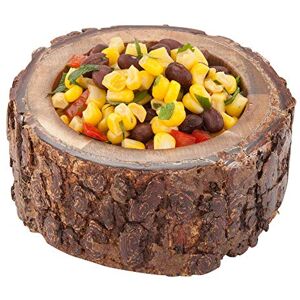 Restaurantware Kleine houten serveerschaal, Acacia Rustieke serveerschaal met schors gelakt 4 inch, 10 oz 1ct doos Restaurantware Kleine houten serveerschaal, Acacia Rustieke serveerschaal met schors gelakt 4 inch, 10 oz 1ct doos