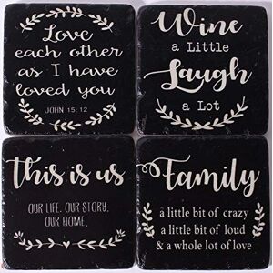 La Finesse Lafinesse em7111 Stone Coasters voor warm of koud-em7111, Steengoed La Finesse Lafinesse em7111 Stone Coasters voor warm of koud-em7111, Steengoed