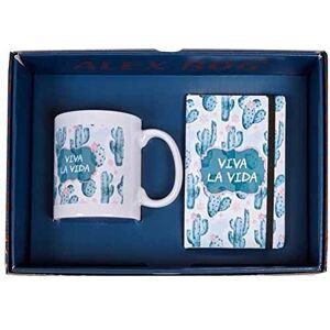 Viva La Vi DRW Cactus Mok & Notitieboek Cadeaupakket Viva La Vi DRW Cactus Mok & Notitieboek Cadeaupakket