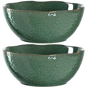 Leonardo HOME 018585 MATERA keramische schaal 23,5 cm groen set van 2, keramiek Leonardo HOME 018585 MATERA keramische schaal 23,5 cm groen set van 2, keramiek