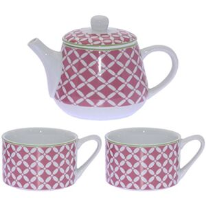 Supernova Decoracion Set theepot met 2 kopjes porselein Supernova Decoracion Set theepot met 2 kopjes porselein
