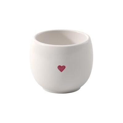 Villeroy & Boch like. by – With Love eierdop, afmetingen: ca. 5,5 x 5,5 x 4,5 cm, wit met rood aquareldecor, vaatwasmachine- en magnetronbestendig, hartmotief, eierdop, Premium porselein Villeroy & Boch like. by – With Love eierdop, afmetingen: ca. 5,5 x 5,5 x 4,5 cm, wit met rood aquareldecor, vaatwasmachine- en magnetronbestendig, hartmotief, eierdop, Premium porselein