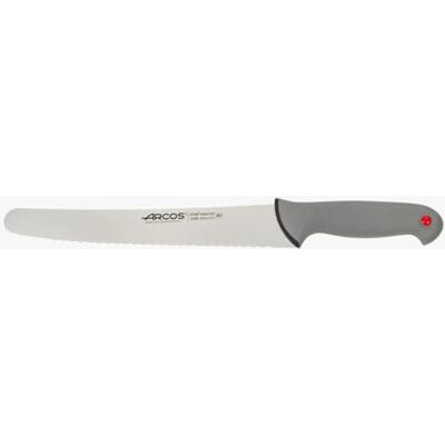 Arcos Serie Colour Proof gebakmes taartmes lemmet nitrum roestvrij staal 250 mm handvat polypropyleen bedekt door elastomeer kleur zwart Arcos Serie Colour Proof gebakmes taartmes lemmet nitrum roestvrij staal 250 mm handvat polypropyleen bedekt door elastomeer kleur zwart