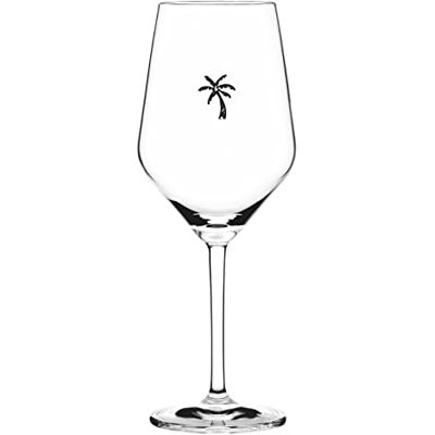 RITZENHOFF Sand & Soda 9500007 Modern wijnglas met trendy palmmotief, geschenkdoos, Made in Germany RITZENHOFF Sand & Soda 9500007 Modern wijnglas met trendy palmmotief, geschenkdoos, Made in Germany