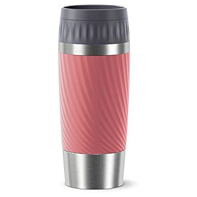 Emsa Travel Mug Easy Twist Thermobeker, 360 ml, koraal N2011600 Deksel, Perfect voor onderweg, Uitstekende temperatuurbehoud, Gemakkelijk te reinigen Emsa Travel Mug Easy Twist Thermobeker, 360 ml, koraal N2011600 Deksel, Perfect voor onderweg, Uitstekende temperatuurbehoud, Gemakkelijk te reinigen