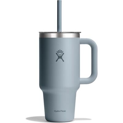 Hydro Flask – Travel Tumbler 936 ml (32 oz) with Clear Press-In Straw Lid – Roestvrij Staal – Dubbelwandig Vacuüm Geïsoleerd – Spatbestendig – Shale Gray Hydro Flask – Travel Tumbler 936 ml (32 oz) with Clear Press-In Straw Lid – Roestvrij Staal – Dubbelwandig Vacuüm Geïsoleerd – Spatbestendig – Shale Gray