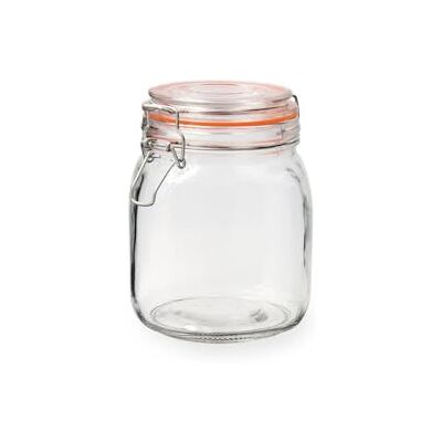 Quid New Canette vershouddoos, glas, 1 l, recyclebaar Transparant, glas, ronde vorm, 1 liter, inmaaksluiting Quid New Canette vershouddoos, glas, 1 l, recyclebaar Transparant, glas, ronde vorm, 1 liter, inmaaksluiting