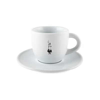 Bialetti Kopjes Porselein Koffiekop, Wit Bialetti Kopjes Porselein Koffiekop, Wit