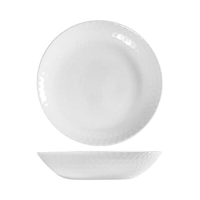 HOME Arc Pampilleset, 6 soepborden van wit opaal, 20 cm, diamant-look HOME Arc Pampilleset, 6 soepborden van wit opaal, 20 cm, diamant-look