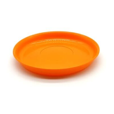 Kimmel Kinderbestek schotel onbreekbaar stapelbaar herbruikbaar plastic, oranje Kimmel Kinderbestek schotel onbreekbaar stapelbaar herbruikbaar plastic, oranje