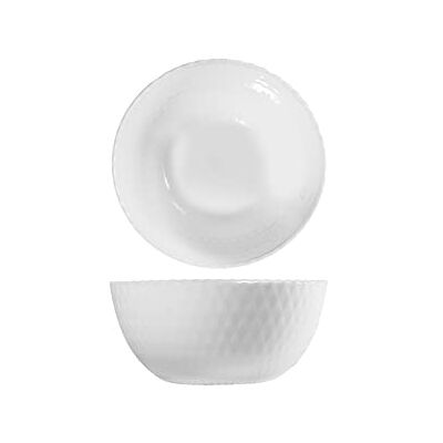 HOME Arc Pampilleset met 6 schaaltjes van opaal, wit, 13 cm, diamanteffect HOME Arc Pampilleset met 6 schaaltjes van opaal, wit, 13 cm, diamanteffect