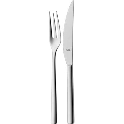 Silit Trend Steakbestekset, 2-delig, 23,2 cm, steakmes, bestek 1 persoon, lemmetstaal roestvrij met gekartelde rand, gesmeed mes, duurzaam, krasbestendig, vaatwasmachinebestendig Silit Trend Steakbestekset, 2-delig, 23,2 cm, steakmes, bestek 1 persoon, lemmetstaal roestvrij met gekartelde rand, gesmeed mes, duurzaam, krasbestendig, vaatwasmachinebestendig