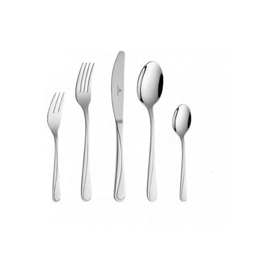 Gerlach 1760 Roestvrijstalen Bestekset Voor 6 Personen, 30-Delig, Vaatwasmachinebestendig, Mes, Vork, Lepel, Glanzend Bestek, Mango Gerlach 1760 Roestvrijstalen Bestekset Voor 6 Personen, 30-Delig, Vaatwasmachinebestendig, Mes, Vork, Lepel, Glanzend Bestek, Mango