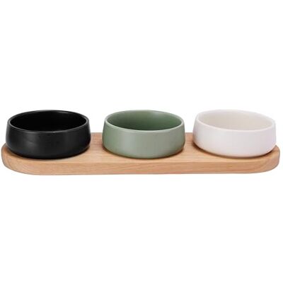 Cosy & Trendy Dela Apero 4-delige set – servIce dienblad 32 x 10,5 cm + 3 x kom D 9,5 x 3,5 cm Cosy & Trendy Dela Apero 4-delige set – servIce dienblad 32 x 10,5 cm + 3 x kom D 9,5 x 3,5 cm