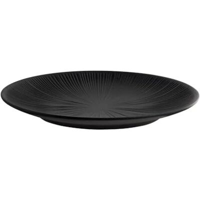 APS 85285 Bord NERO melamine, Ø 29 cm, H: 3 cm, zwart, stapelbaar, vaatwasmachinebestendig APS 85285 Bord NERO melamine, Ø 29 cm, H: 3 cm, zwart, stapelbaar, vaatwasmachinebestendig