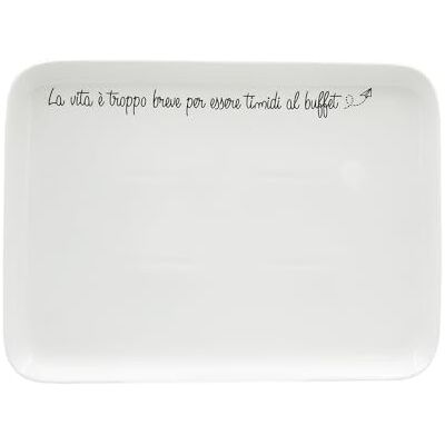 LA PORCELLANA BIANCA Le Onesti rechthoekig bord 30 x 22 cm, porselein LA PORCELLANA BIANCA Le Onesti rechthoekig bord 30 x 22 cm, porselein