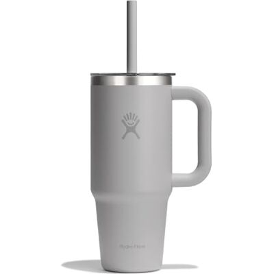 Hydro Flask – Travel Tumbler 710 ml (24 oz) with Clear Press-In Straw Lid – Roestvrij Staal – Dubbelwandig Vacuüm Geïsoleerd – Spatbestendig – Birch Hydro Flask – Travel Tumbler 710 ml (24 oz) with Clear Press-In Straw Lid – Roestvrij Staal – Dubbelwandig Vacuüm Geïsoleerd – Spatbestendig – Birch
