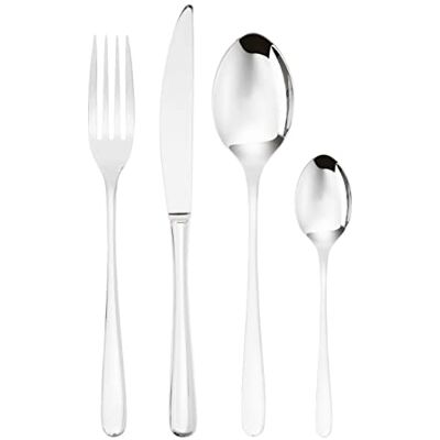 Sambonet Taste 52553-G2 tafelbestek van roestvrij staal 18/10, voor 12 personen, 48 delen: 12 vorken, 12 lepels, 12 messen, 12 theelepels, vaatwasmachinebestendig Sambonet Taste 52553-G2 tafelbestek van roestvrij staal 18/10, voor 12 personen, 48 delen: 12 vorken, 12 lepels, 12 messen, 12 theelepels, vaatwasmachinebestendig