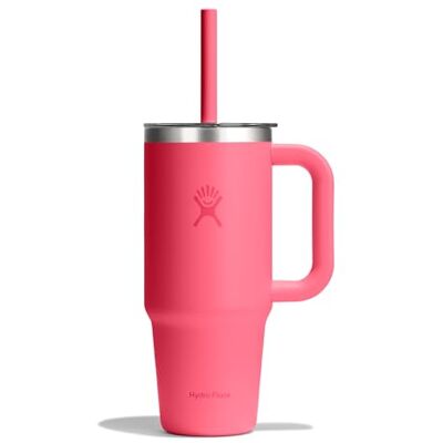 Hydro Flask – Travel Tumbler 710 ml (24 oz) with Clear Press-In Straw Lid – Roestvrij Staal – Dubbelwandig Vacuüm Geïsoleerd – Spatbestendig – Popstar Pink Hydro Flask – Travel Tumbler 710 ml (24 oz) with Clear Press-In Straw Lid – Roestvrij Staal – Dubbelwandig Vacuüm Geïsoleerd – Spatbestendig – Popstar Pink
