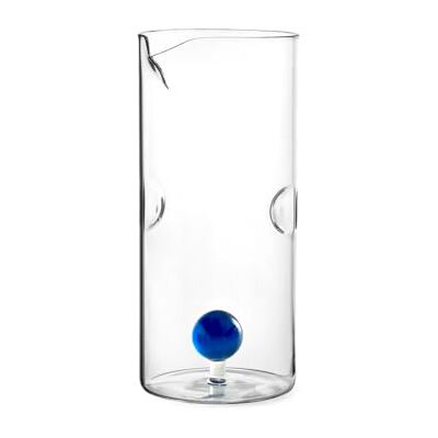 H&H Borosilicaatglas, blauwe bol van glas aan de binnenkant, 1,4 l H&H Borosilicaatglas, blauwe bol van glas aan de binnenkant, 1,4 l