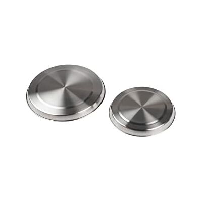 FACKELMANN 2 platenafdekkingen, roestvrij staal, zilver, 21 x 18,5 x 2 cm FACKELMANN 2 platenafdekkingen, roestvrij staal, zilver, 21 x 18,5 x 2 cm