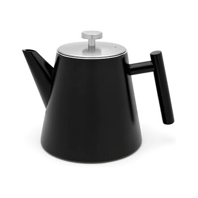 Vienna Acoustics Theepot Oslo dubbelwandig 1 L RVS mat zwart inclusief theezeef Vienna Acoustics Theepot Oslo dubbelwandig 1 L RVS mat zwart inclusief theezeef