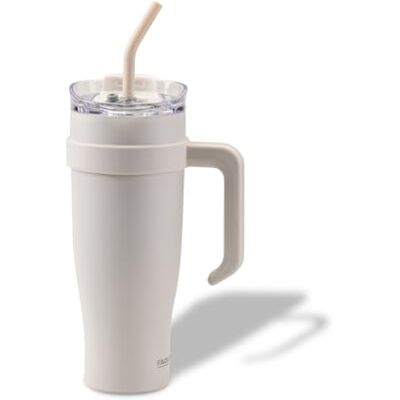 Fackelmann Thermobeker - 1,2L - RVS - Beige - Thermobecher Fackelmann Thermobeker - 1,2L - RVS - Beige - Thermobecher