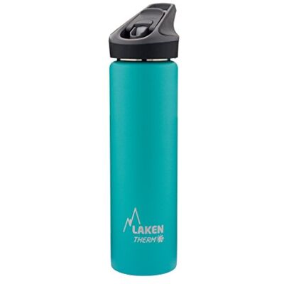LAKEN Jannu thermische waterfles met vacuümisolatie met dubbele roestvrijstalen wand 18/8. Tot 24 uur koud, turquoise, 750 ml LAKEN Jannu thermische waterfles met vacuümisolatie met dubbele roestvrijstalen wand 18/8. Tot 24 uur koud, turquoise, 750 ml