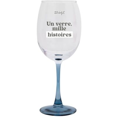 Mr. Wonderful Wijnglas Een glas, duizend verhalen Wijnglas met boodschap, gemaakt van glas Inhoud: 47 cl. Mr. Wonderful Wijnglas Een glas, duizend verhalen Wijnglas met boodschap, gemaakt van glas Inhoud: 47 cl.