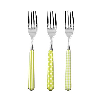 HOME Provence Set 6 vorken van roestvrij staal, decor groen HOME Provence Set 6 vorken van roestvrij staal, decor groen